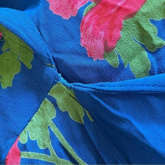 FLYNN SKYE Floral 90s Square Neck Sleeveless Open Tie Back Ankle Crop Jumpsuit S - Picture 13 of 13